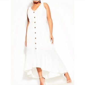 cream linen blend sweety button down maxi dress